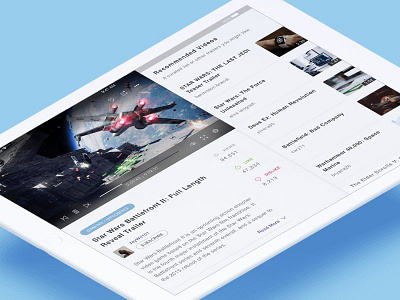 Video Player Concept iPad apple daily ui design flat design fluent ios ipad tablet ui user experience user interface ux