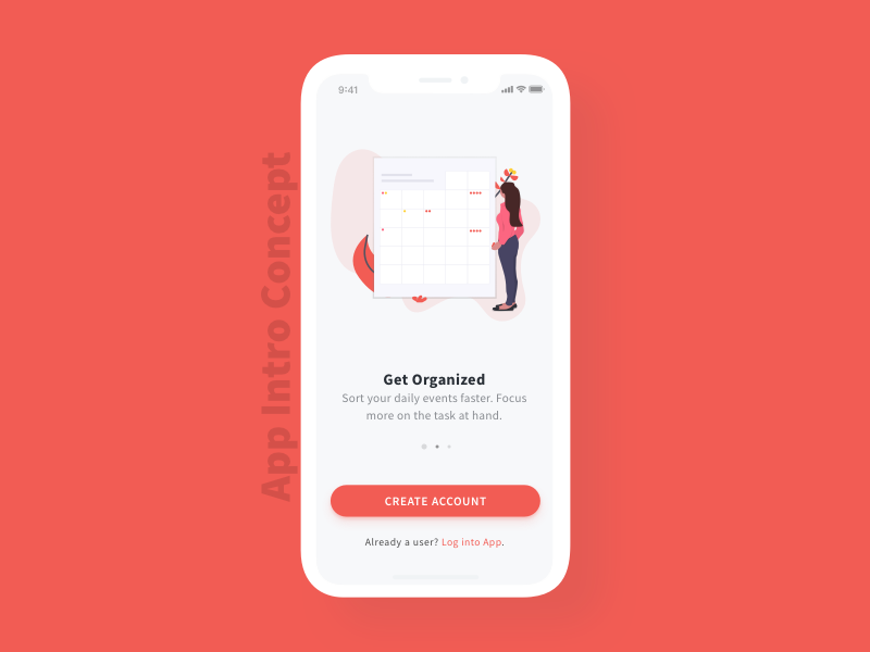 app intro page design