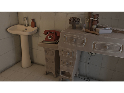 Barber Shop Environment 3d animation