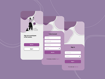 Sign Up Page app branding design graphic design signup ui uiux