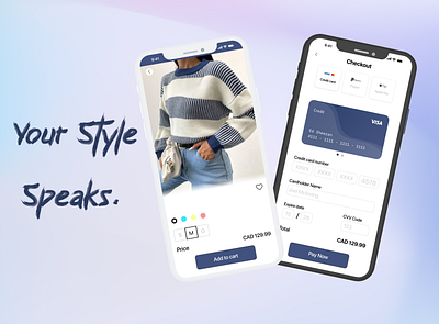 Fashion App app cloth design fashion product store ui uiux ux