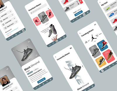 Shoe store app branding design graphic design shoe store ui uiux