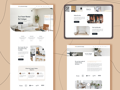 Interior Design Landing branding design dribbble interior landing product ui uiux ux vector