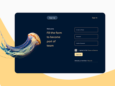 Sign Up - Daily UI branding landing page sign up sign up page ui user interface ux website