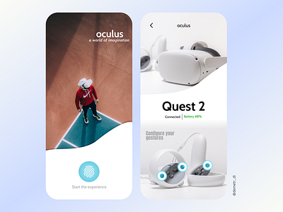Virtual Reality - Oculus Quest 2 branding design graphic design illustration landing page logo oculus quest 2 ui user interface ux virtuali reality vr
