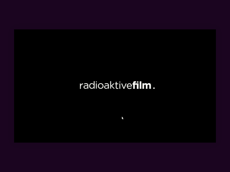 Radioaktivefilm cases cinema festival glitch production ui ux webdesign