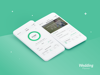 Wedding Planner App app concept green iphone mobile planner ui ux wedding