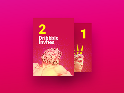 2x Dribbble Invites dribbble dribbbleinvite hello invite invites pink