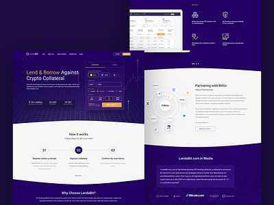 Crypto Banking Website about banking bitcoin calculator chart crypto currency design exchange finance how it works interface landing partnership stats testimonials ui ux web web design