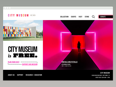 #dailyUI003  -  Museum Landing Page