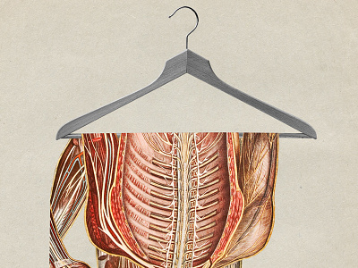 60 Depart anatomy collage hanger strng vintage