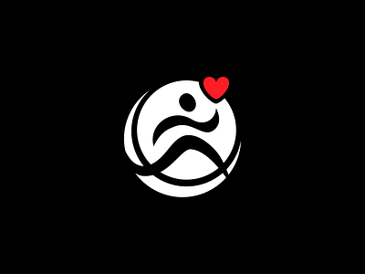 Logo for Cardiovascular Rehabilitation Lab cardiovascular heart laboratory logo logo design person rehabilitation running symbol
