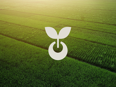 Logo branding concept design flat green logo minimal nature vector