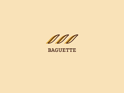 Baguette. French bakery logo