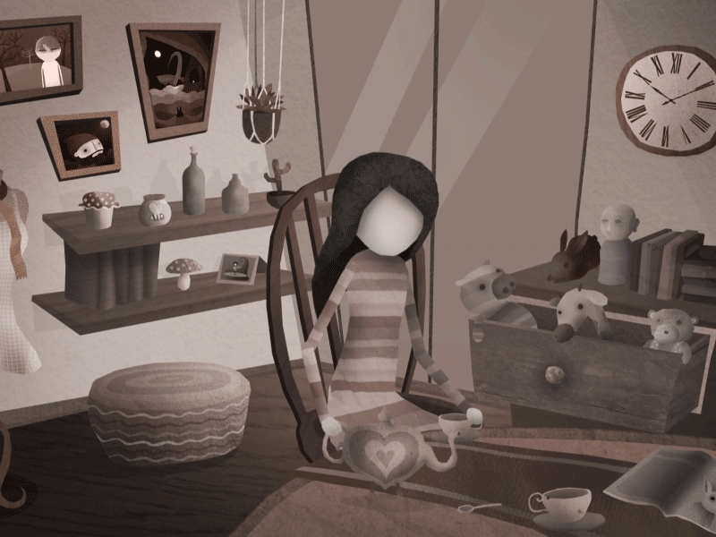 Tea Time animation gif robin van den bemt studio fungi tea time