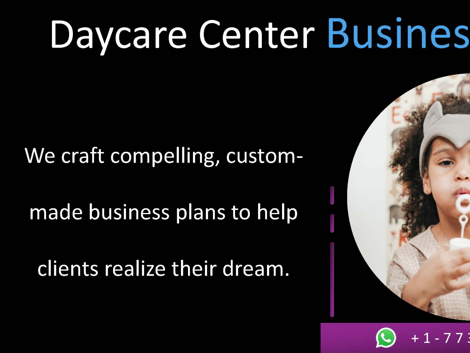 how to write a business plan for a childcare center