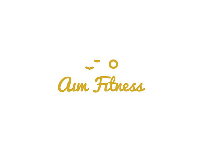 Aimfitness birds fitness handwritten minimal saffron script sun