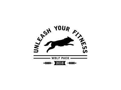 Wolfpack dog fitness logo sports wolf