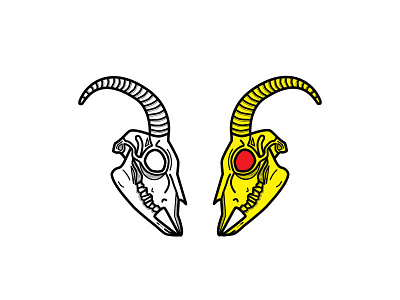 Goatskull creepy goat goat skull horns icon ram skull spooky toronto