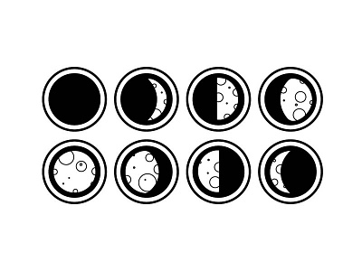 Moon black and white circle moon moon phases