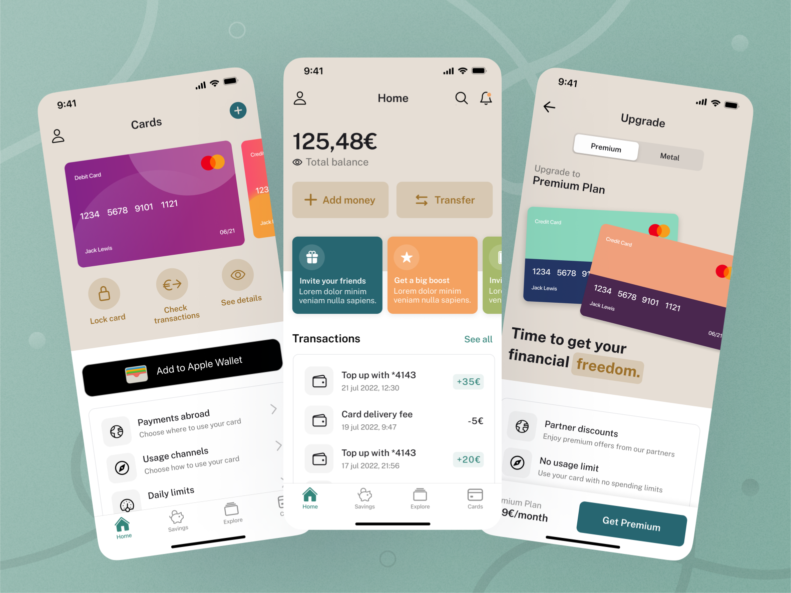 Banking Mobile App | UI Challenge #01 by Bilal on Dribbble