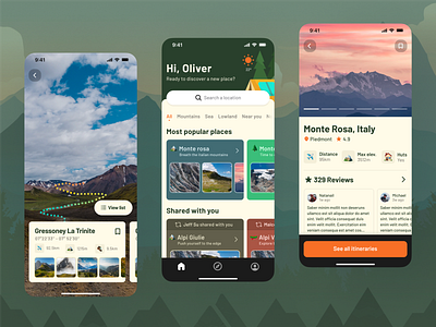 Hiking Mobile App | UI Challenge #06 by Bilal on Dribbble