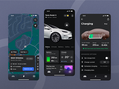 EV Car Mobile App | UI Challenge #09