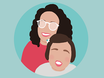 Mother & Daughter design illustration portrait