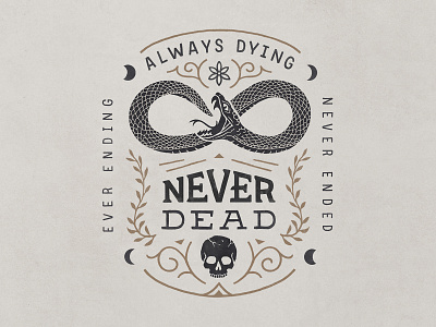 Always Dying Hand Lettering hand lettering infinite lettering ouroboros snake typography