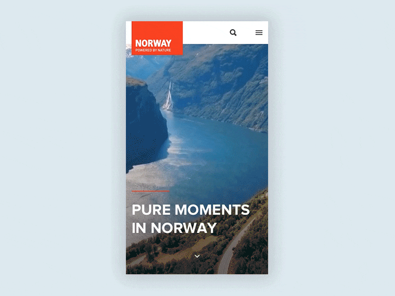 Visit Norway mobile interaction