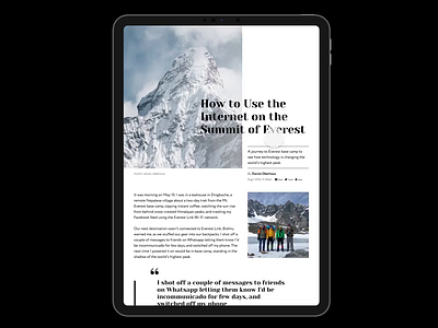Longread for iPad article design ipad longread magazine magazine design news text travel type typogaphy typographic ui ui typography