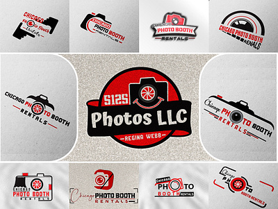 Chicago Photo Booth Logo branding business card graphic design logo typography ui ux vector