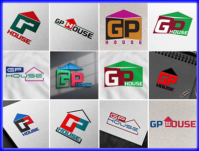 GP HOUSE Logo branding business card design graphic design logo typography ux vector