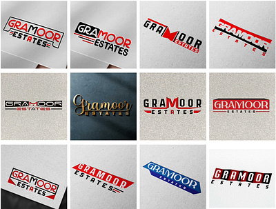 Gramoor Estates Logo branding business card design graphic design logo typography ux vector
