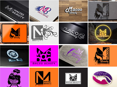 Macoo Beauty Logo branding business card design graphic design logo typography ui ux vector