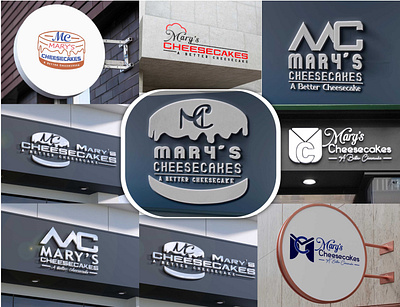 Marys Cake Logo branding business card design graphic design logo typography ui ux vector