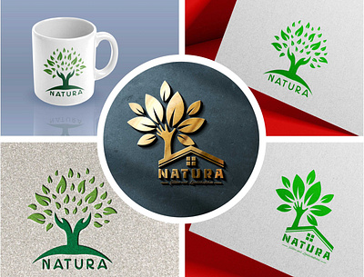 Natura Logo branding business card design graphic design logo typography ui ux vector