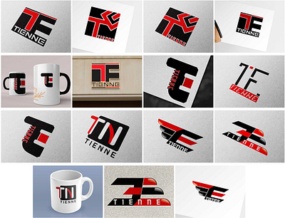 Tienne Logo branding business card graphic design logo typography ui ux vector
