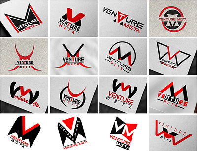 Venture Meta Logo branding business card graphic design logo typography ui ux vector
