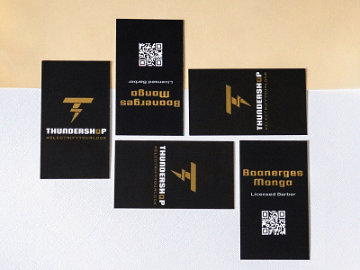 Thundershop Business Cards business cards business cards design corporate branding corporate id gold gold foil matte print