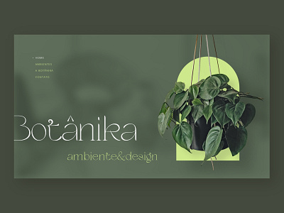 Botanika - Concept site design (Home Screen) branding design ui ux web website