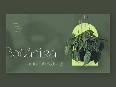 Botanika - Concept site design (Home Screen)