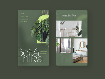 Botanika - Concept mobile site design (Home e Projetos) design mobile responsive ui ui design ux web web design website