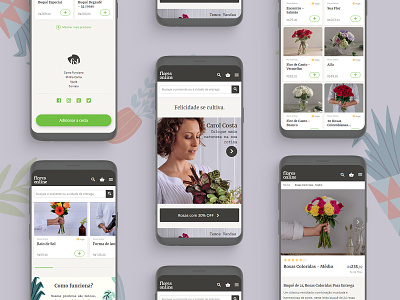 Flores Online Mobile Website ecomerce flowers flowershop mobile responsive ui ux web
