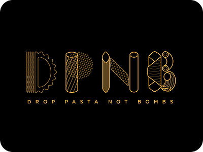 Drop Pasta Not Bombs illustraion memphis style pasta typography art