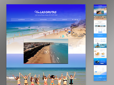 Daily UI 002 - Landing beach daily ui landing las grutas mar playa sea tourism turismo