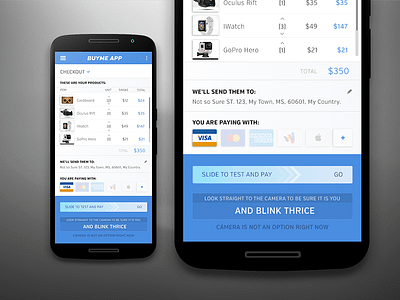 Daily UI 004 - Checkout - Pay with your Eyes