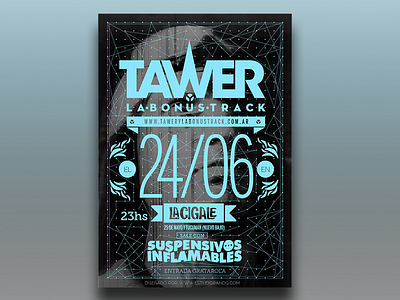 Tawer y la Bonus track Poster afiche cartel poster rock rock band show statue