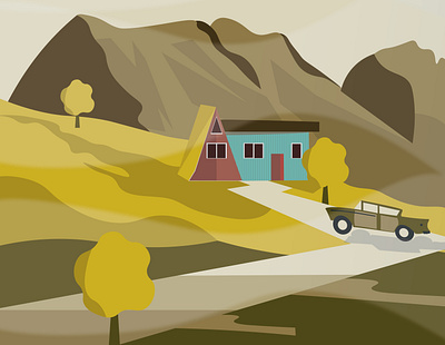 Village Life adobe adobeillustrator branding design draw drawing frame fromsketch graphic design