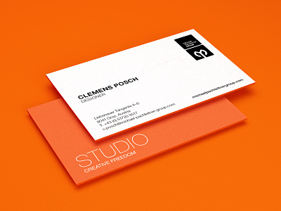 Hello, MP Studio! awesomeness business cards edging job new orange
